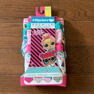 Girl's LOL Hipsters 4 Pack Panties, size 8